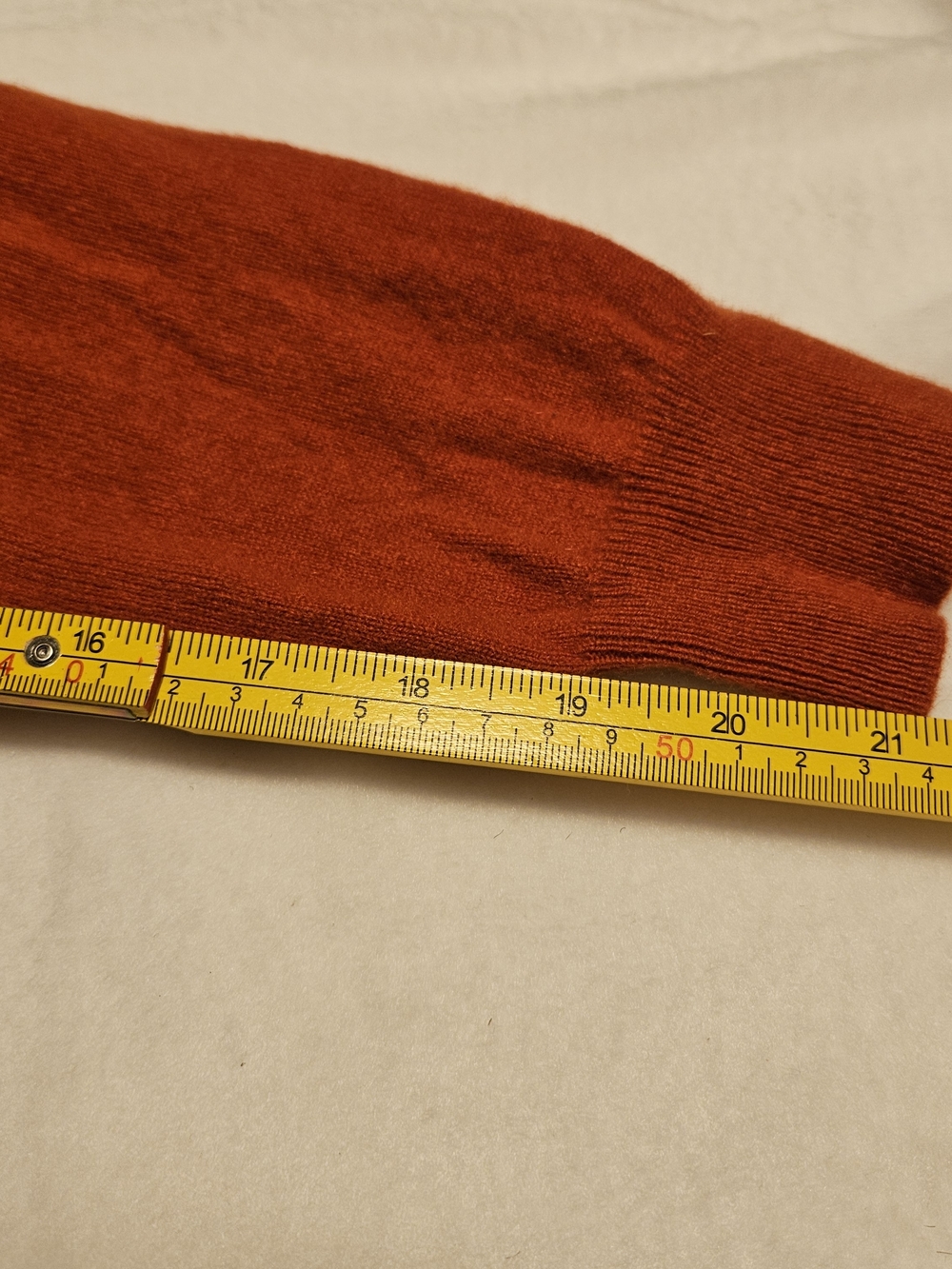 Patrick Clark XL 100% Cashmere Sweater Burnt Orange Crewneck Pullover Classic - Picture 4 of 10